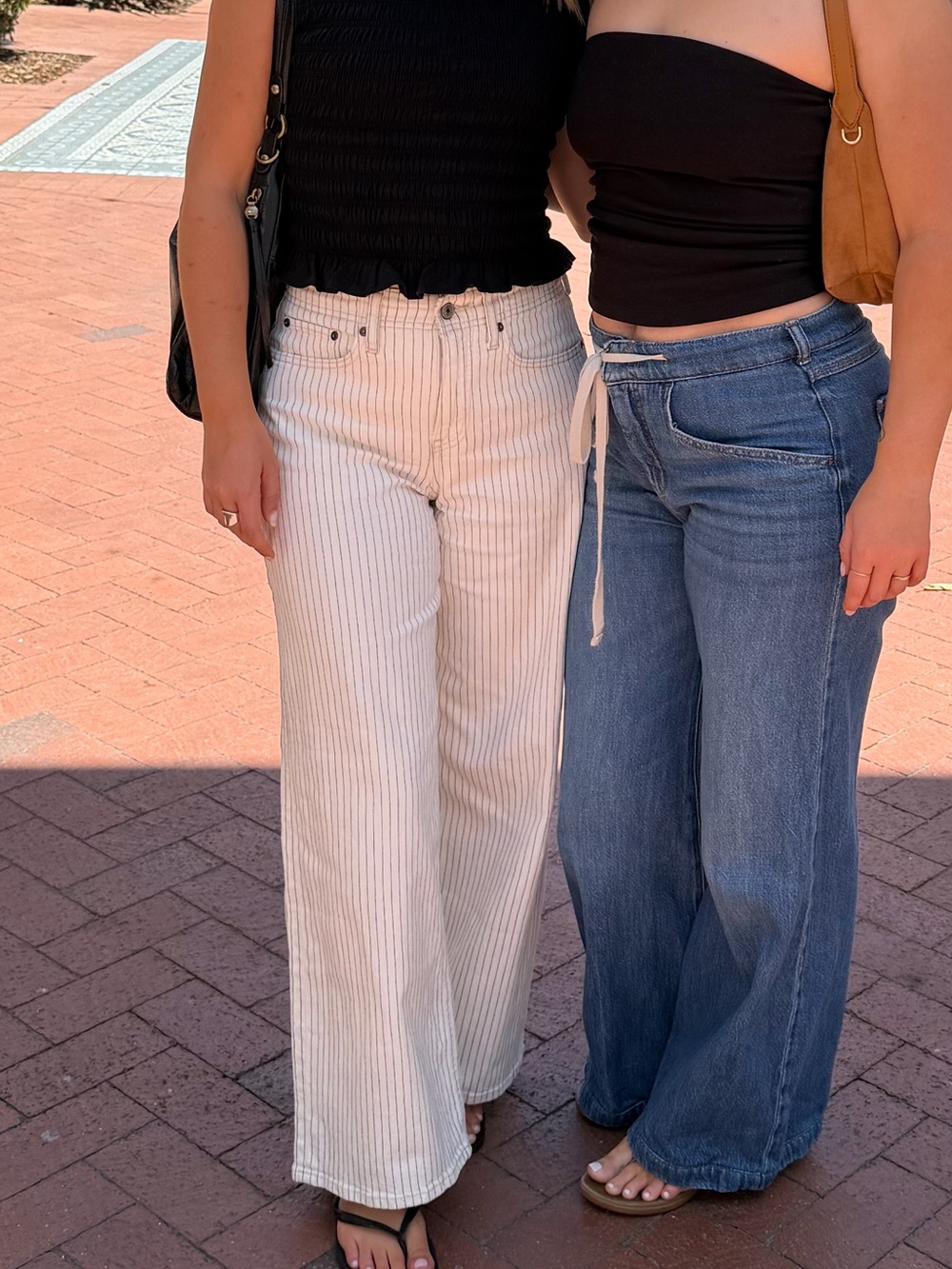 Abercrombie Linen Blend Wide-Leg Jeans